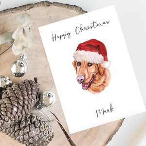 Labrador Retriever personnalisé - Carte de Noël pour chien - Carte d’amoureux des chiens, Carte de Noël drôle, Carte d’amoureux des chiens, Carte de propriétaire de chien Carte de chien mignonne