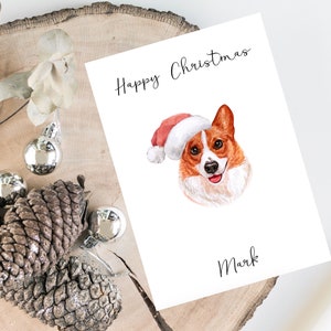 Personalisierte Corgis-Hund Weihnachtskarte -Hundeliebhaber Karte Karte, lustige Weihnachtskarte, Hundeliebhaber Karte, Hundebesitzer Karte Niedliche Hundekarte