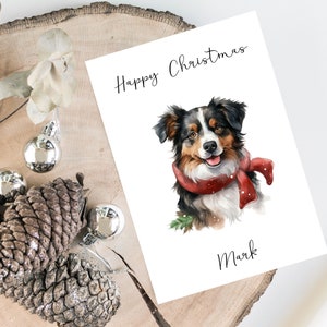 Personalisierte Australische Rinder-Weihnachtskarte-Hundeliebhaber-Karte-Karte, lustige Weihnachtskarte, Hundeliebhaber-Karte, Hundebesitzer-Karte Süße Hundekarte