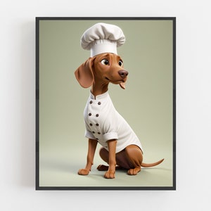 Chef-kok huisdier portret, aangepaste huisdier portret, huisdier portretten, grappig huisdier portret, chef-kok huisdier, unieke geschenken, grappige geschenken, uniek cadeau, gepersonaliseerd