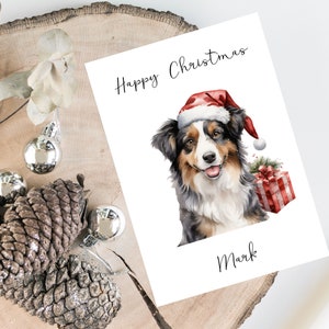 Personalisierte Australian Cattle - Hundeweihnachtskarte -Hundeliebhaber Karte Karte, lustige Weihnachtskarte, Hundeliebhaber Karte, Hundebesitzer Karte Süße Hunde Karte