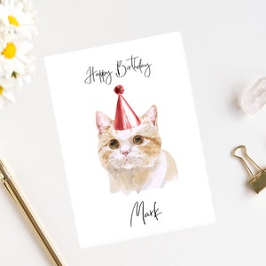 Personalised Munchkin Cat Birthday card Cat lovers card Cat owner card, Funny birthday card, Cat owner card, Cute cat card image 7