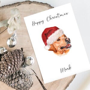 Personalisierte Labrador Retriever - Hund Weihnachtskarte -Hundeliebhaber Karte Karte, lustige Weihnachtskarte, Hundeliebhaber Karte, Hundebesitzer Karte Niedliche Hundekarte