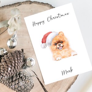 Personalisierte Pommern - Hund Weihnachtskarte -Hundeliebhaber Karte Karte, lustige Weihnachtskarte, Hundeliebhaber Karte, Hundebesitzer Karte Niedliche Hundekarte