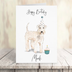 Gepersonaliseerde Wheaten Terrier - hond Verjaardagskaart -hondenliefhebbers kaart hond eigenaar kaart, hond minnaar kaart hond eigenaar kaart Leuke hond kaart