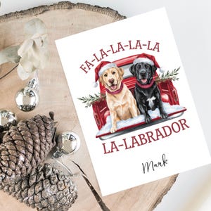 Personalisierte Labrador Retriever - Hundeweihnachtskarte -Hundeliebhaber-Karte Karte, lustige Weihnachtskarte, Hundeliebhaber-Karte, Hundebesitzer-Karte Süße Hundekarte