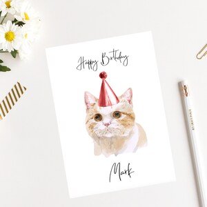Personalised Munchkin Cat Birthday card Cat lovers card Cat owner card, Funny birthday card, Cat owner card, Cute cat card image 6