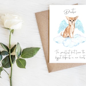 Personalisierte Chihuahua - Hund Beileidskarte - Hundeliebhaber Karte Hundebesitzer Karte, Hundeliebhaber Karte Hundebesitzer Karte Niedliche Hundekarte