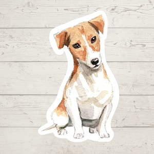 3 x Jack Russell Vinyl stickers, dog mom sticker, dog lover gift, laptop sticker, bujo sticker, Bullet journal decal, watercolour