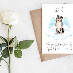 Personalisierte Australian Shepherd - Hund Beileidskarte - Hundeliebhaber Karte Hundebesitzer Karte, Hundeliebhaber Karte Hundebesitzer Karte Niedliche Hundekarte