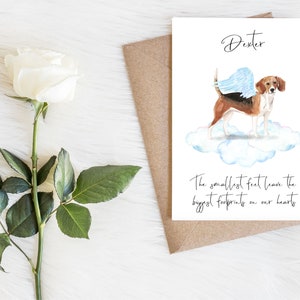 Gepersonaliseerde beagle hound - hondenkaart - hondenliefhebberskaart hondenbezitterskaart, hondenliefhebberkaart hondenbezitterskaart hondenverlieskaart, huisdierverlies