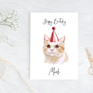 Personalised Munchkin Cat Birthday card Cat lovers card Cat owner card, Funny birthday card, Cat owner card, Cute cat card image 3