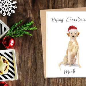 Labrador Retriever personnalisé - Carte de Noël pour chien - Carte d’amoureux de chien, Carte de Noël drôle, Carte d’amour de chien, Carte de propriétaire de chien Carte de chien mignon