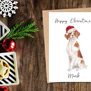 Carte de Noël personnalisée Bretagne - Carte de Noël pour chien - Carte d’amoureux de chien, Carte de Noël drôle, Carte d’amoureux de chien, Carte de propriétaire de chien Carte de chien mignon