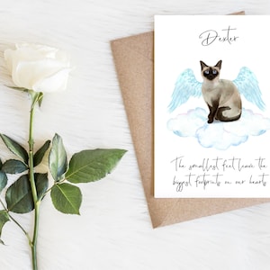 Siamois personnalisé - Carte de sympathie de chat - Carte d'amoureux de chat Carte de propriétaire de chat, carte de perte d'animal familier, carte d'amant de chat, carte de propriétaire de chat, chat mignon