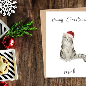 Ragamuffin personnalisé - Carte de Noël pour chat - Carte d’amoureux de chat Carte de propriétaire de chat, Carte de Noël drôle, Carte d’amour de chat Carte de propriétaire de chat Carte de chat mignon