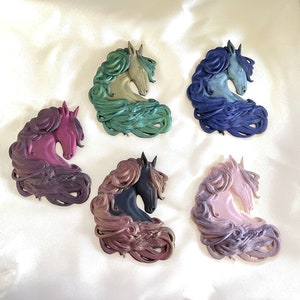 Magnet, Horse Head, Colorful Gift for Horse Lover, Horseback Rider, Horse Crazy Girl, Refrigerator or Locker Magnet