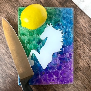 Cutting Board, Saddlebred, Gift for Saddleseat Rider, Trainer, Lover, Tempered Glass, Morgan Horse