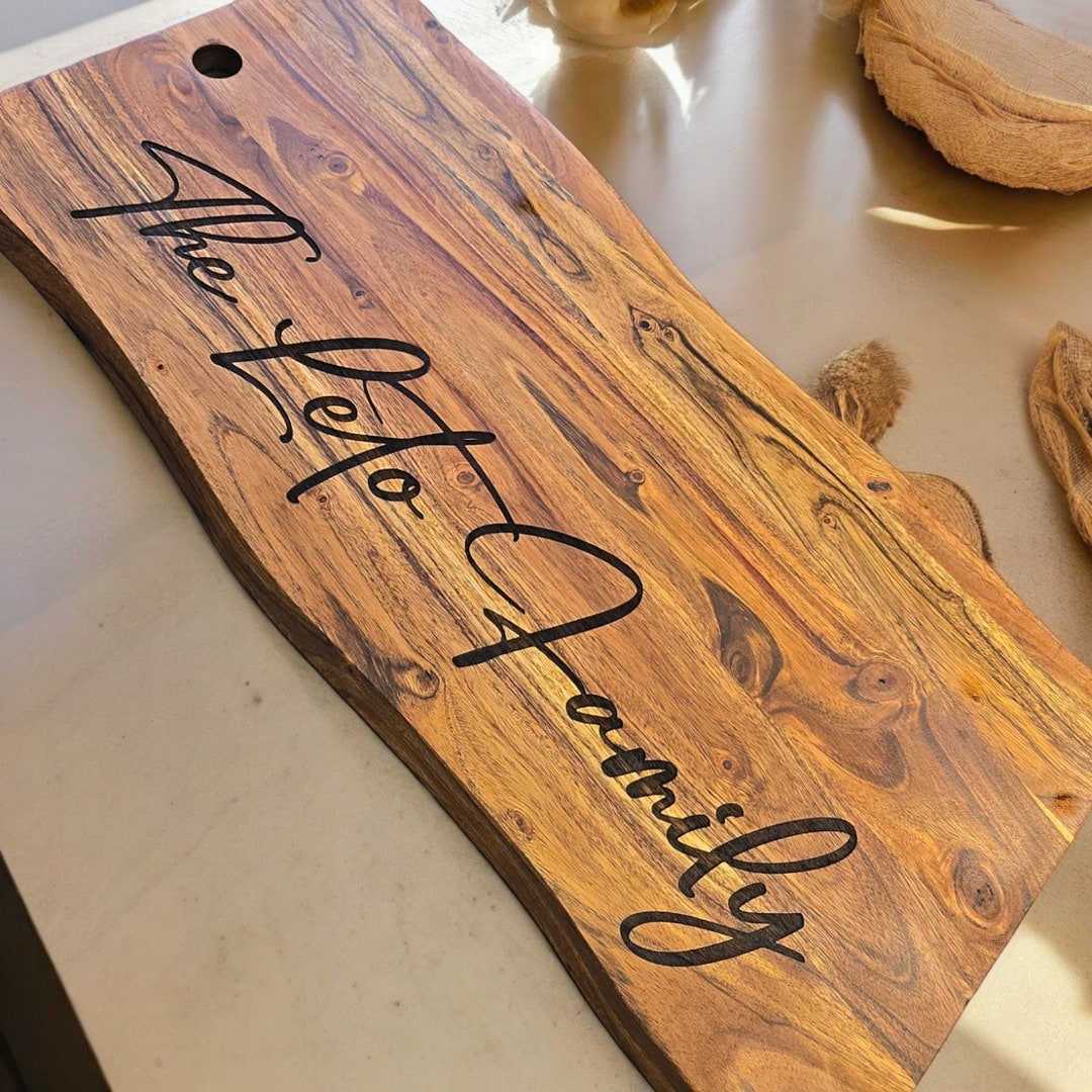 Personalized Engraved Cheeseboard Acacia Wood Charcuterie Board Wedding ...