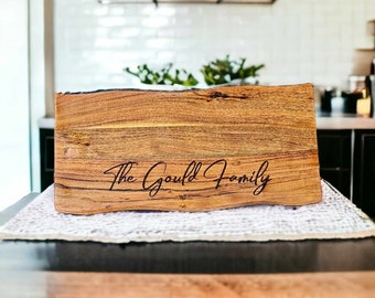 Personalized Engraved Cheeseboard | Acacia wood charcuterie board |  Wedding Gift | Engagement Gift| Custom Engraved Cheese Board