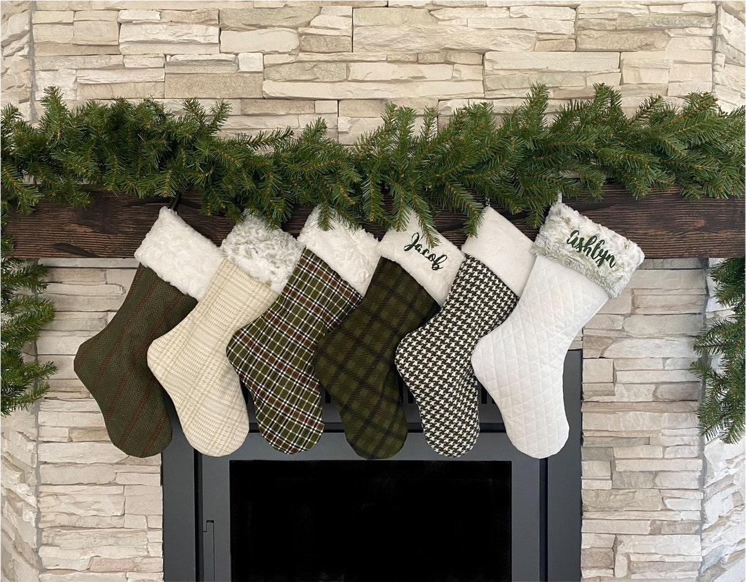 Holiday Stockings. Personalized Christmas Stocking. Farmhouse Stocking ...