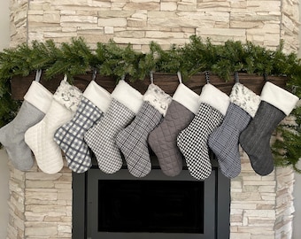 Holiday Stockings. Personalized Christmas Stocking. Farmhouse - Etsy