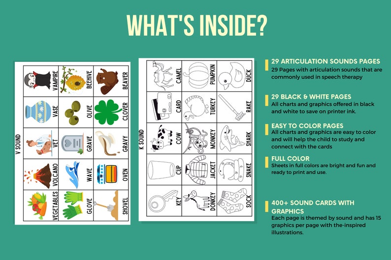 Speech Articulation Cards: 400+ Printable Flash Cards (Digital Download) image 4
