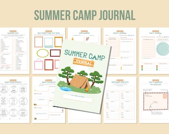 Printable Summer Camp Memory Journal for Kids (Digital Download)