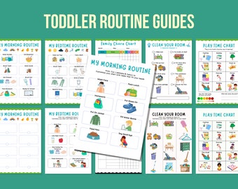 Toddler Chore & Routine Charts: Customizable Visual Guide (Digital Download)