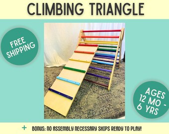 Climbing Triangle Toy for Toddlers Montessori Climber for Motor Skill Development Picklers Triangle Indoor Playground for Kids