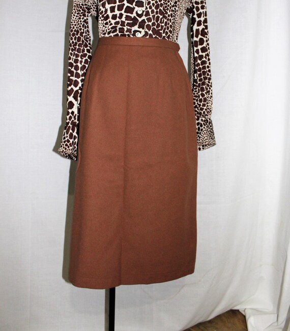 Vintage 50's camel wiggle skirt.