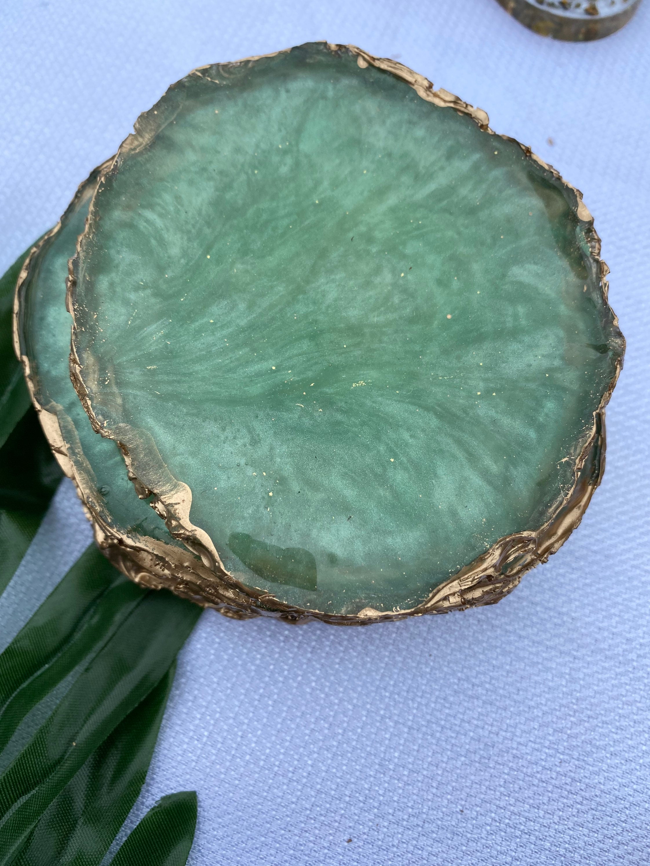 Preorder Sage Green Coaster Set Etsy