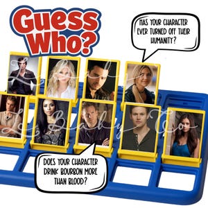 Custom Guess Who Game, Nostalgia Edition, Gift for 80s/90s Kids, Brooding Vampires, Vampire Edition, vampire Fan Gift & Game Night