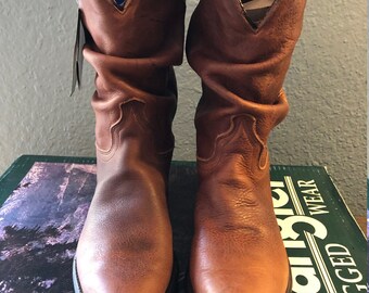 rue slouch western boots