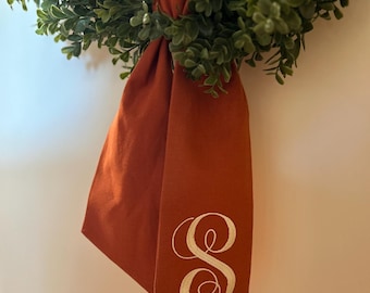 Burnt Orange BLANK Wreath Sash