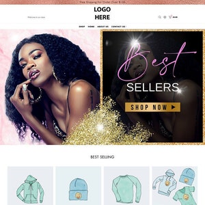 May include: Website homepage featuring images of women, clothing, and hair products. The site promotes "Best Sellers," "New Arrivals," and various collections, including bundles, frontals, wigs, and closures. The site also encourages users to follow on Instagram.