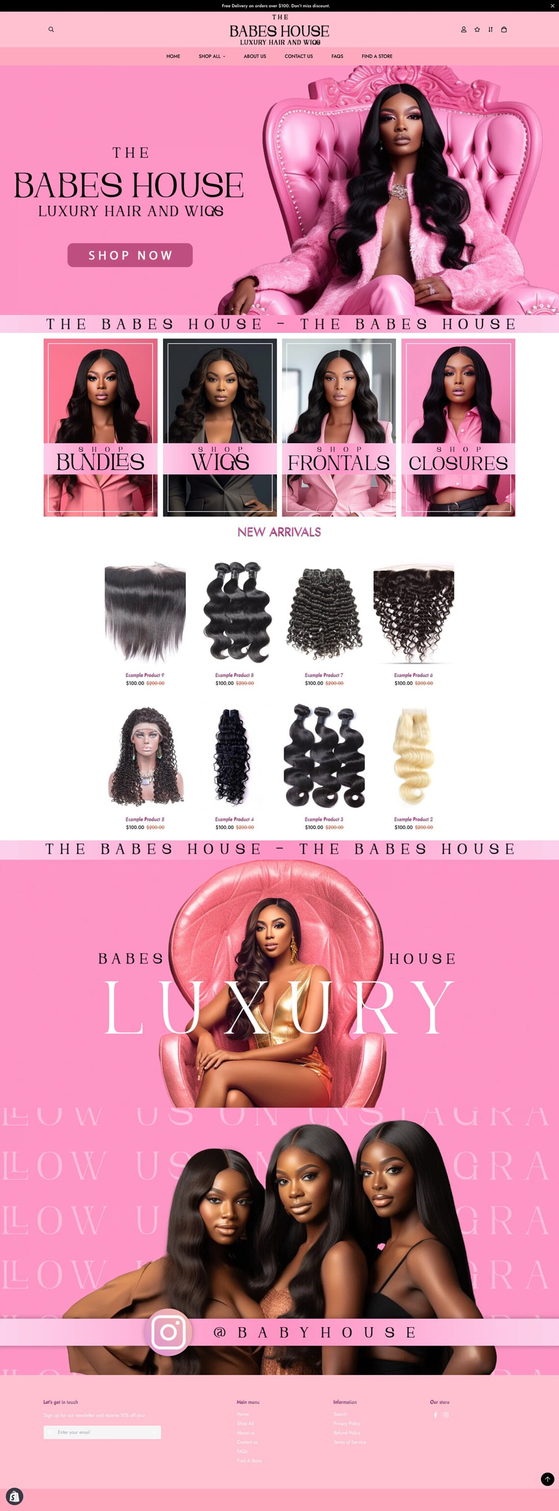 Hair site Design, Hair Extensions site Design, Premade site