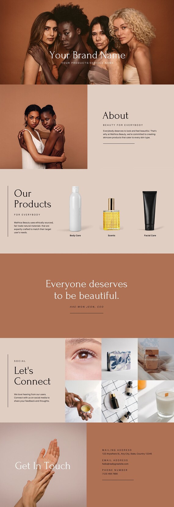 DIY Website Banner Templates, Editable Website Canva, Beauty Online Shopify Templates Shop Design Templates, Minimalist Website