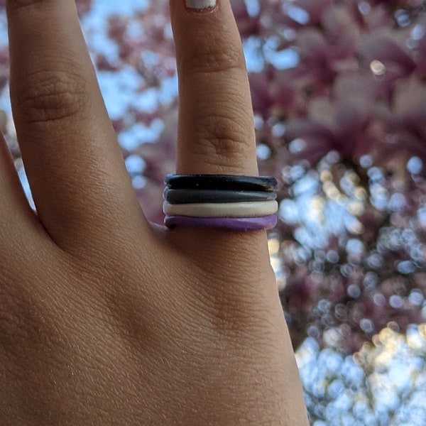 Asexual Pride Ring