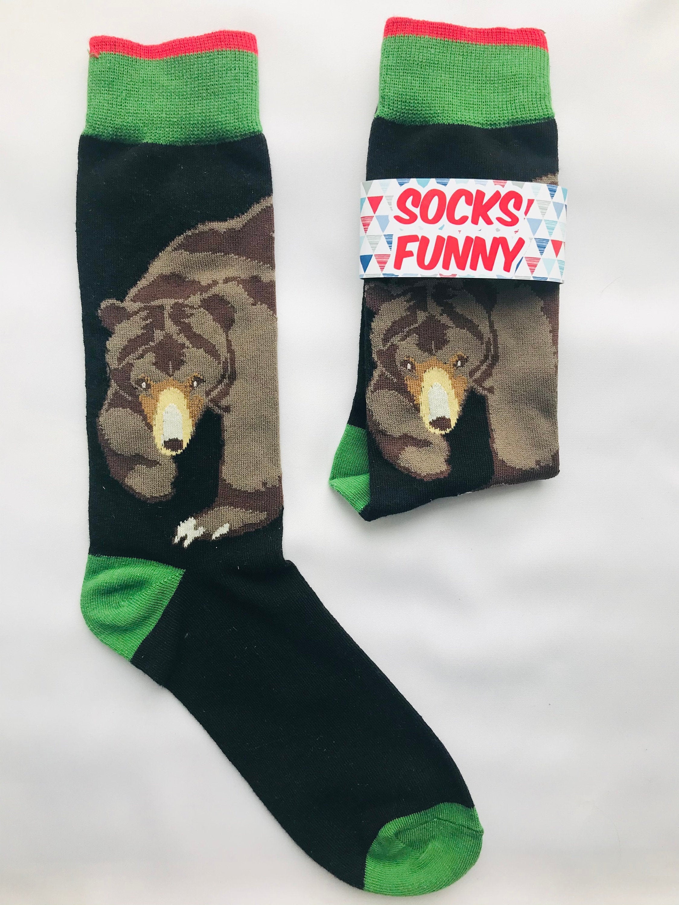 Men's SocksPrinted Socks Men's Feral Animals | Etsy