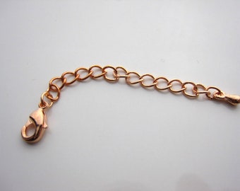 Rallonge de 5 cm, Prête à l'emploi, Rallonge plaquée or rose avec fermoir mousqueton, Rallonge de collier, Rallonge de bracelet, B-039, F-051