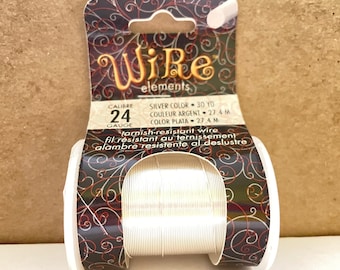 Wire, Beadsmith 24 gauge Tarnish Resistant Silver wire, Silver wire, Craft wire