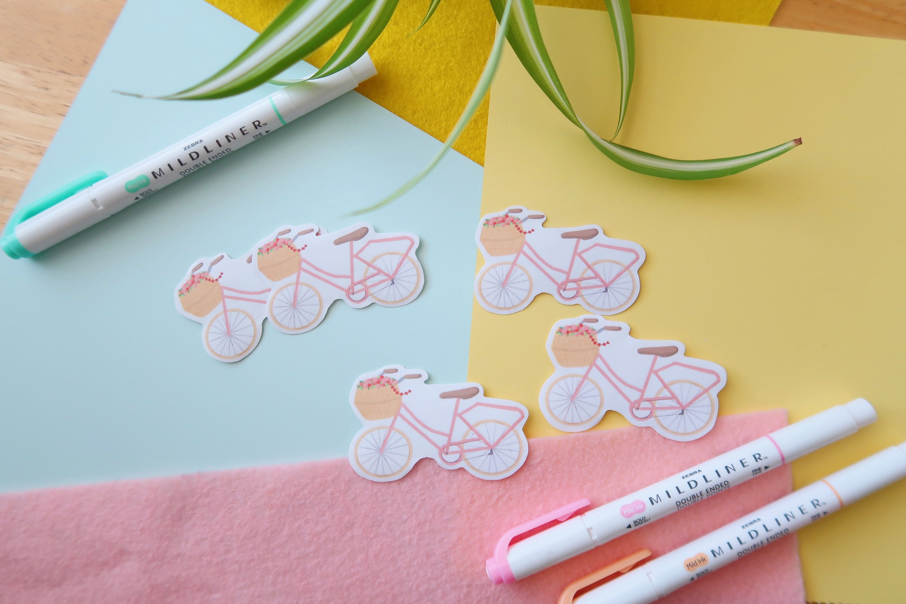 pink bike stickers