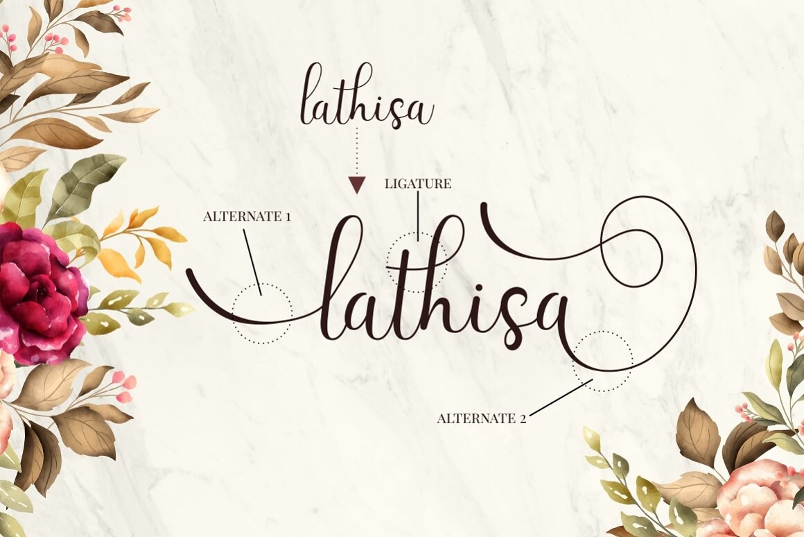 Latisha Modern Script Font A Handwritten Signatur Script | Etsy