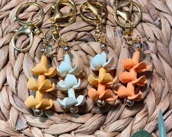 Handmade Puakenikeni Keychain: Polymer Clay Flower Accessory - Etsy