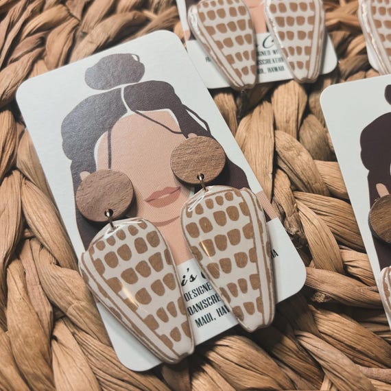 Hebrew Shell Earrings (New Look)