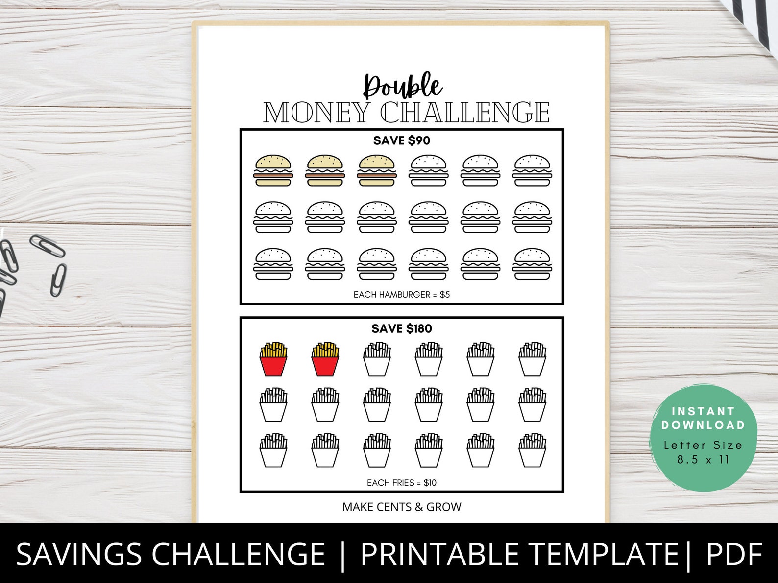 Mini Savings Challenge Printable PDF Template Personal Finance ...