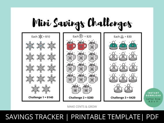 5,10,15 Dollar Money Challenge,money Saving Challenge Printable, Savings  Challenge, Savings Tracker, Savings Planner, Printable PDF 