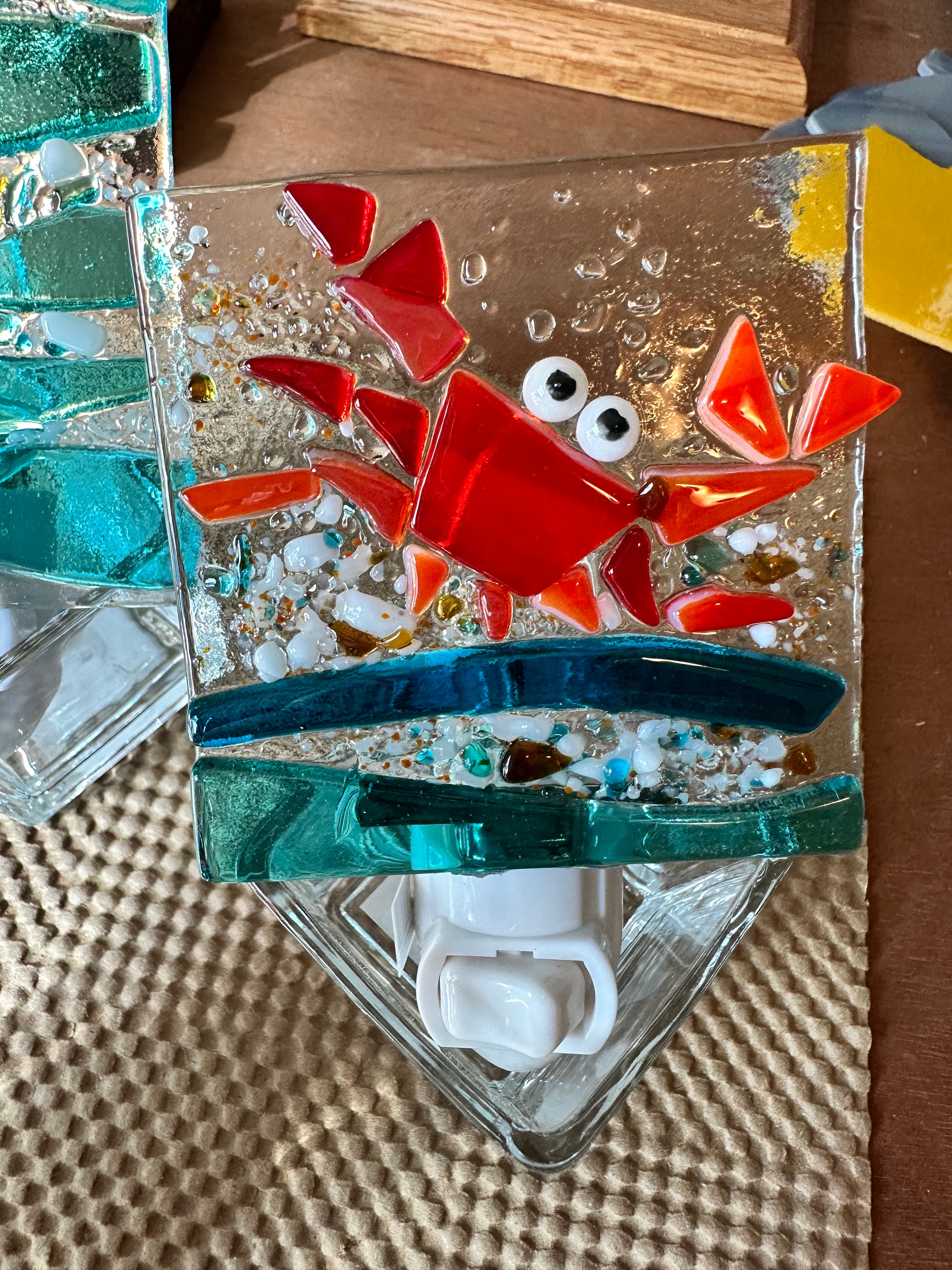 Art Glass Night Lights Etsy