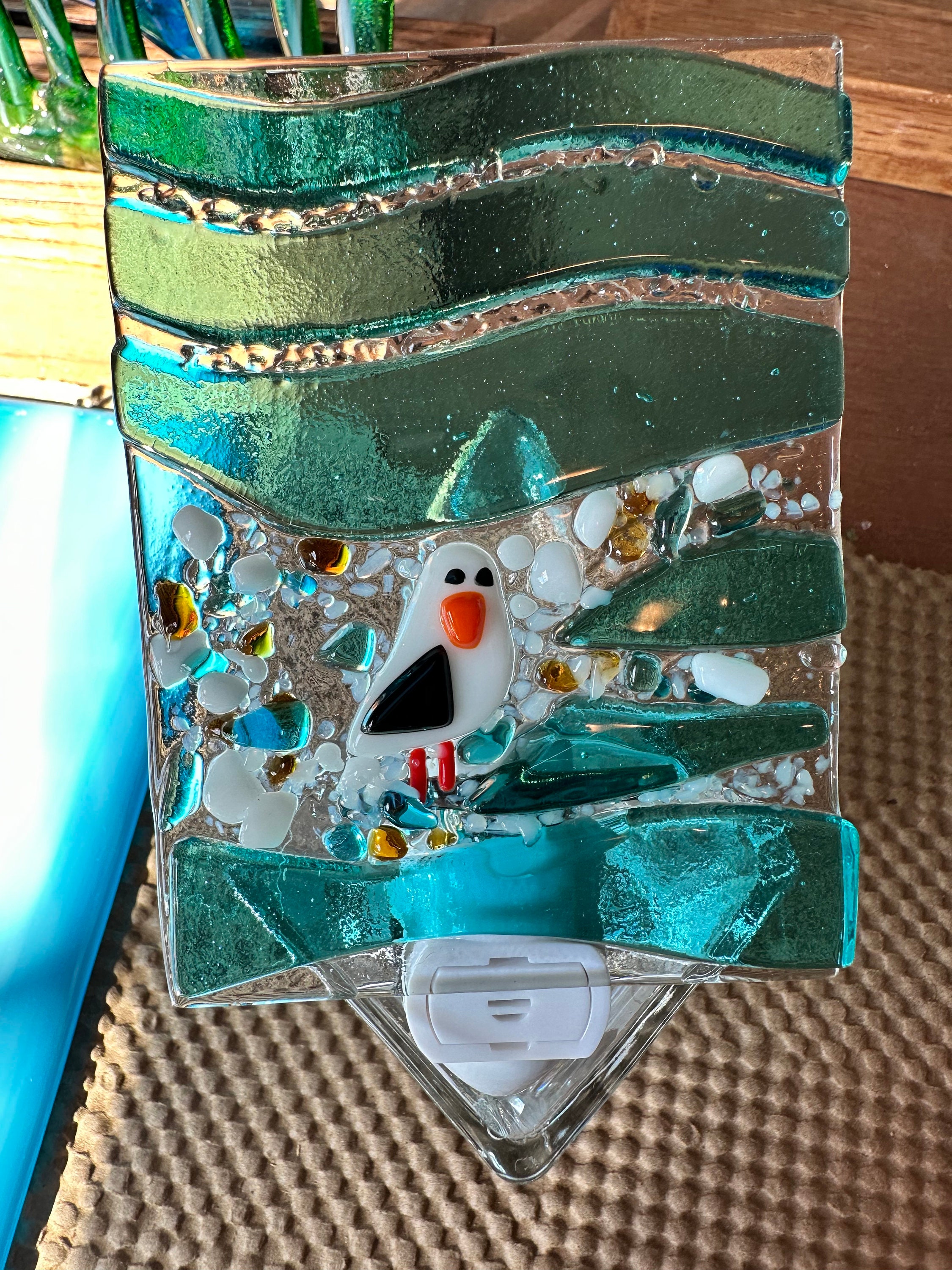 Art Glass Night Lights Etsy